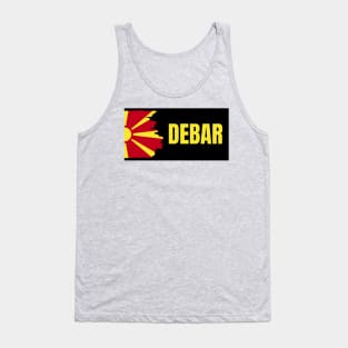 Debar City with North Macedonia Flag Design Tank Top